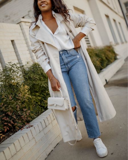 Some key transitional pieces for the perfect fall capsule wardrobe:
Longline Trenchcoat
Nordstrom High waisted Jeans
Chunky White Sneakers

casual outfit, classy outfit, workwear, fall style, fall outfit, fall fashion, trenchcoat, high waisted jeans, satin tops, white sneakers, #ltkfall

#LTKworkwear #LTKunder100 #LTKSeasonal
