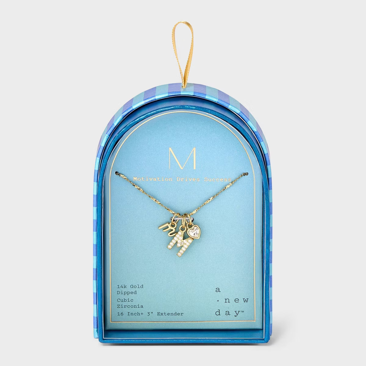 14K Gold Dipped Charm Initial Pendant Necklace - A New Day™ Gold | Target