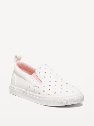 Faux-Leather Slip-On Sneakers for Toddler Girls | Old Navy (US)