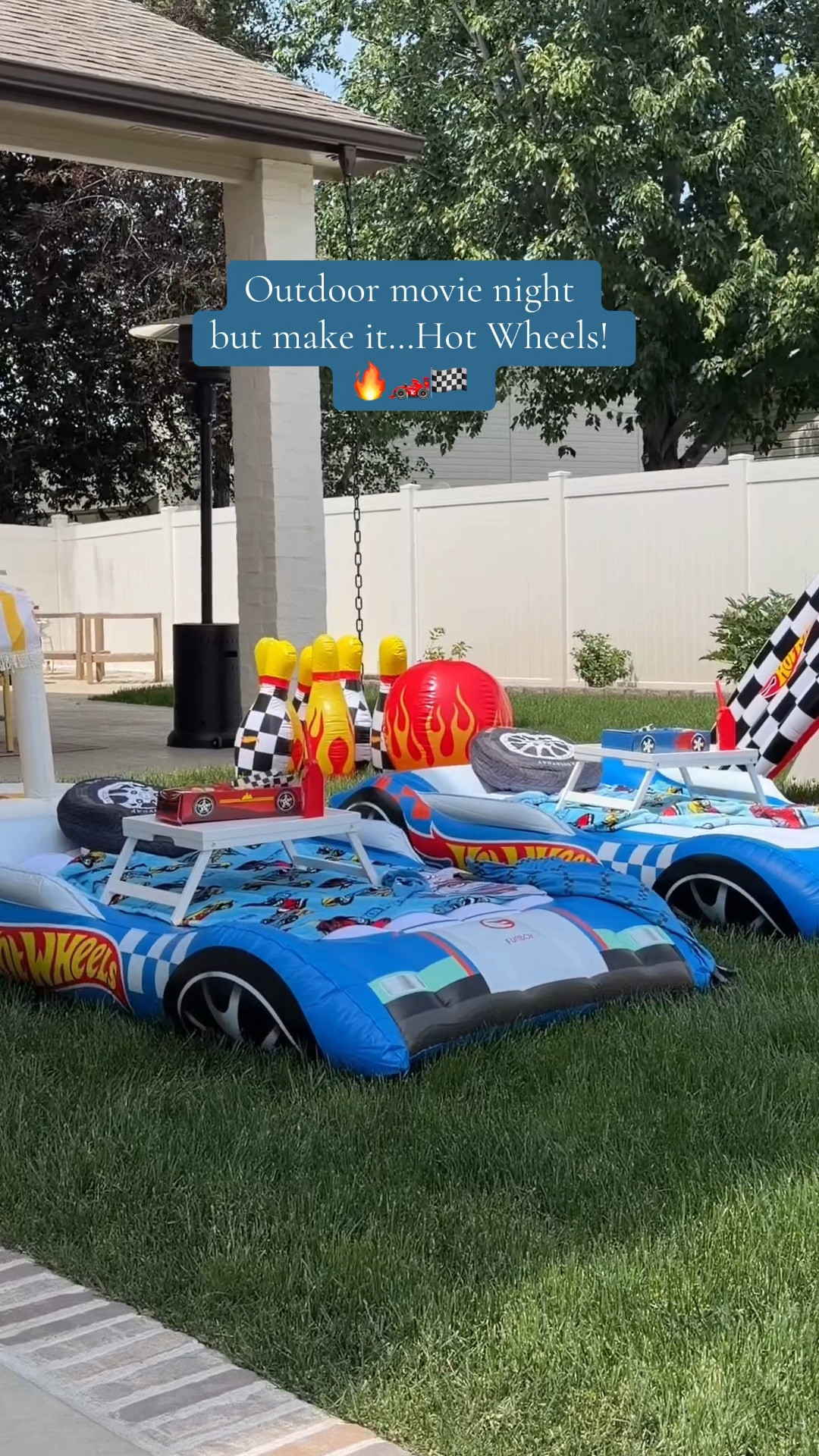 Here's a fun outdoor movie night to try this summer! This hot wheels movie night was so much fun and the kids loved the bowling set!! love how everything was themed

#craftymoms #motherhood #toysforkids

#LTKKids #LTKBaby #LTKmomlife
