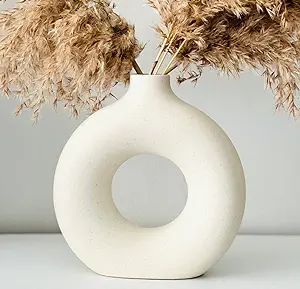 Amazon.com: White Ceramic Vase for Pampas Grass Dried Flowers, Vase Decor, White Vases for Decor,... | Amazon (US)