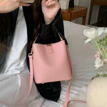 Mini Bucket Bag Minimalist Pink | SHEIN