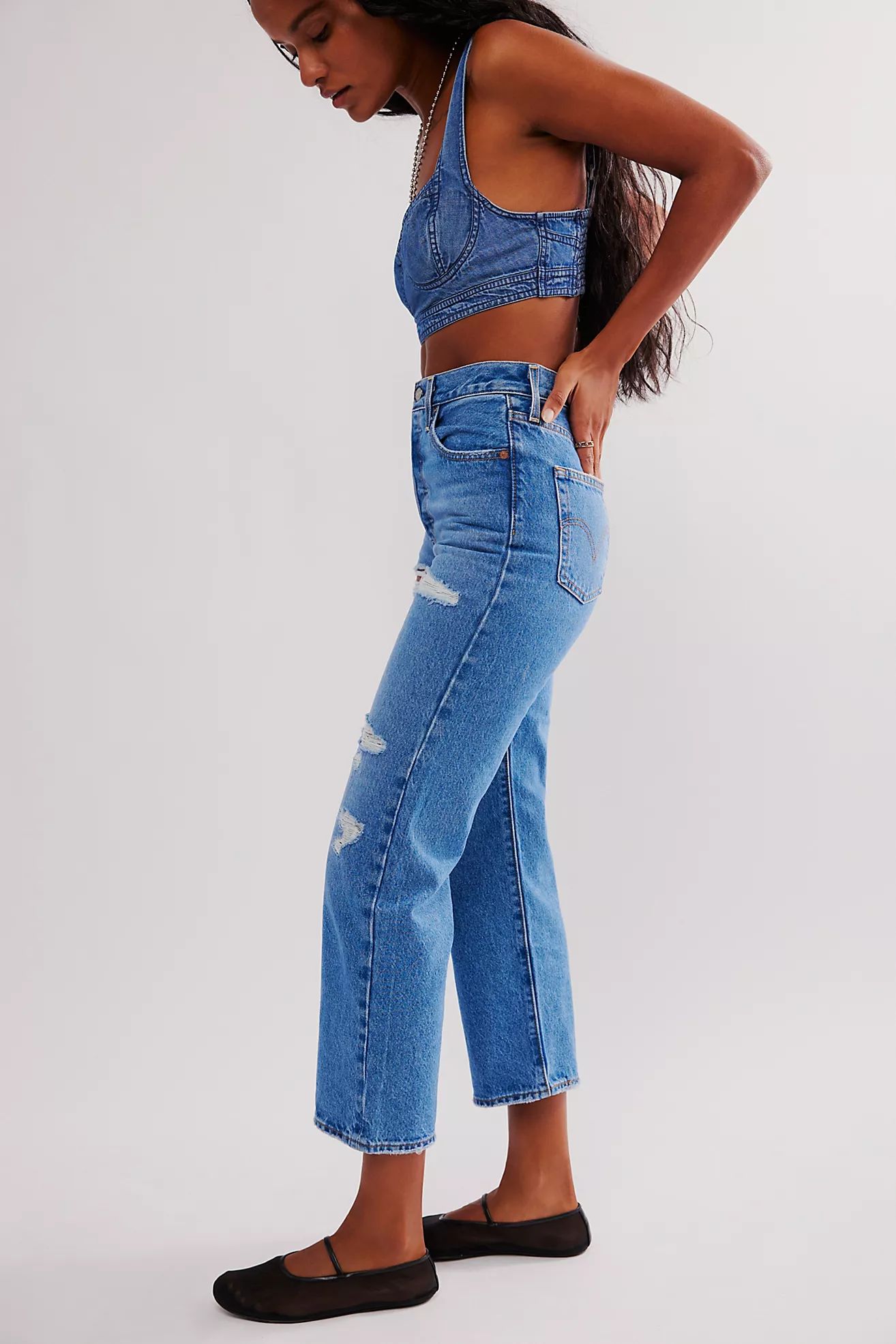 Levi's Ribcage Straight Ankle Jeans | Free People (Global - UK&FR Excluded)