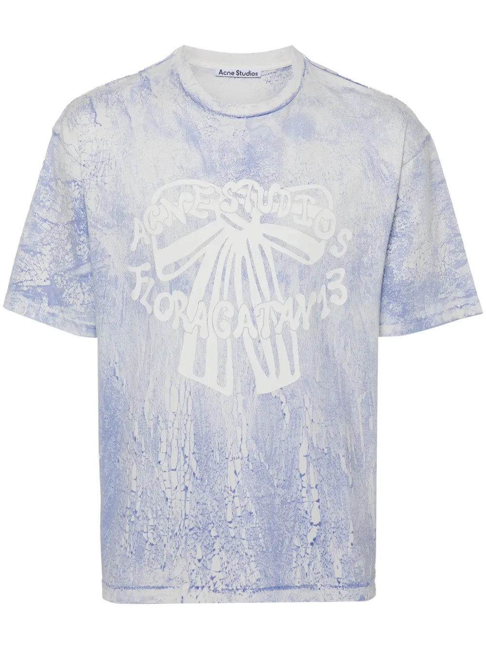 Acne Studios Plaster-print T-shirt | Blue | FARFETCH AU | Farfetch Global