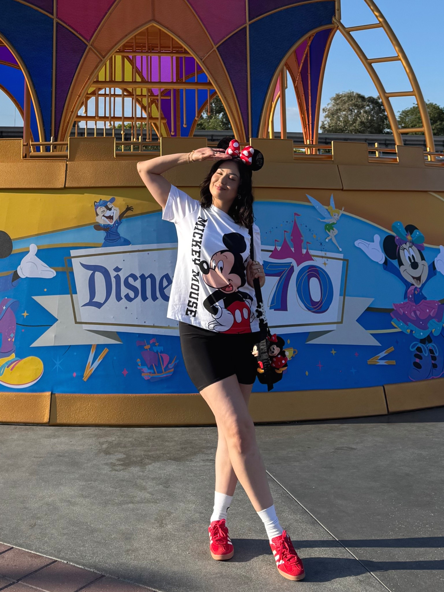 Mickey OOTD — Comfy Park Fit 
Plushies from @Awesome Collectibles 
Mickey shirt size M — available @disneypark 
