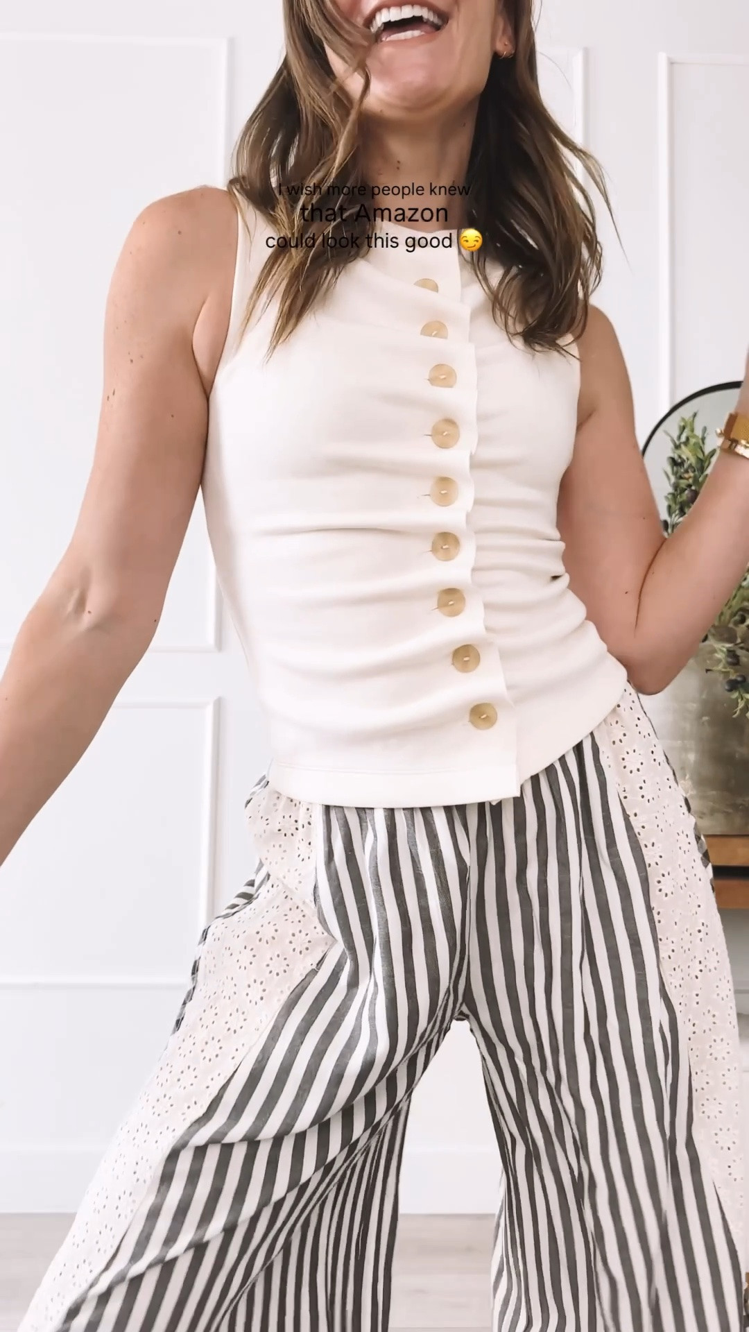 Summer Outfit 🤍 Cutest Amazon summer pants there ever were! And such a unique take on a basic tank. Wearing small in both. Linked everything else too!

#LTKgrwm #LTKmomlife #LTKootd