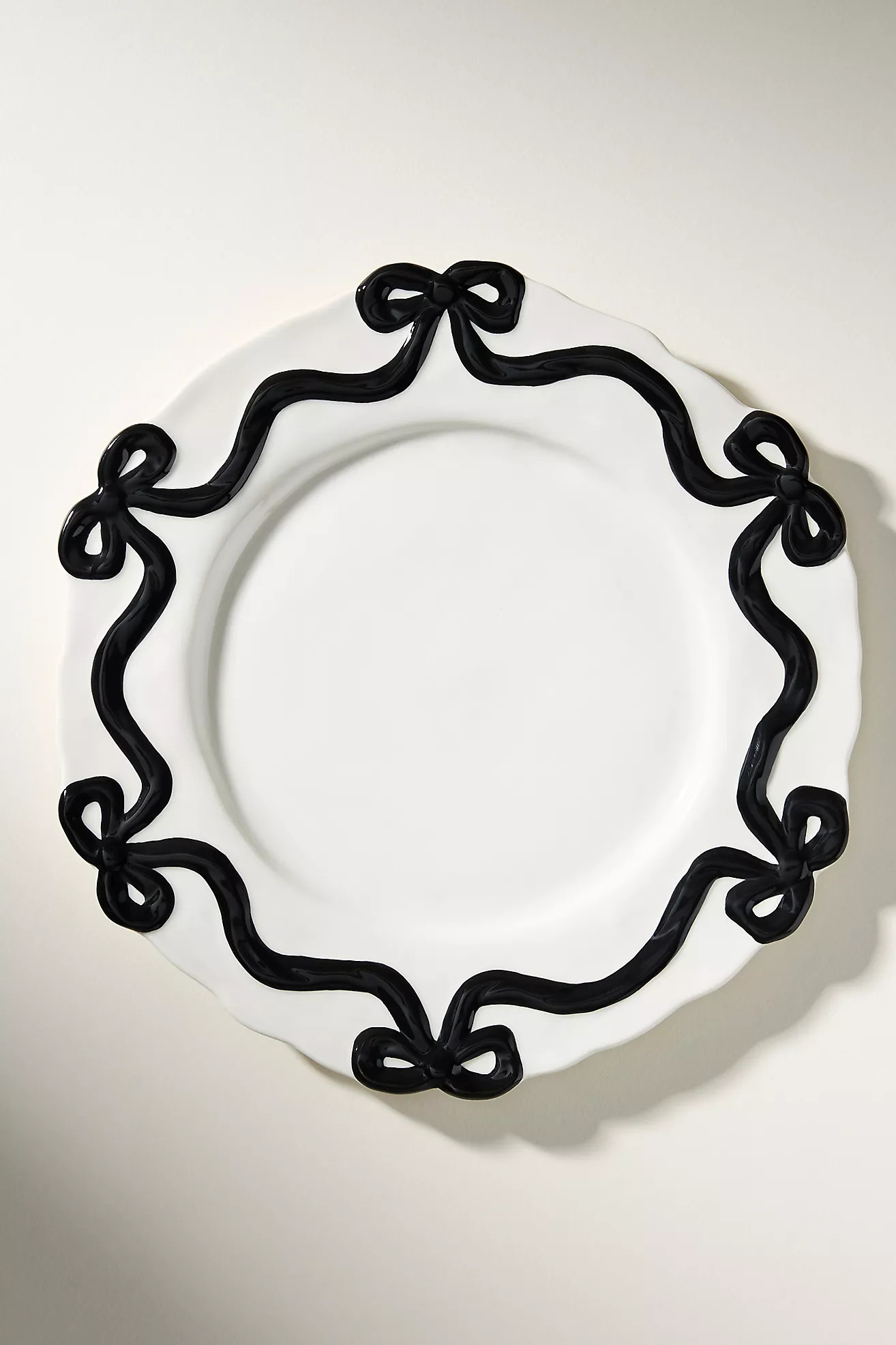 Benedita Bow Stoneware Dinner Plates, Set of 4 | Anthropologie (US)