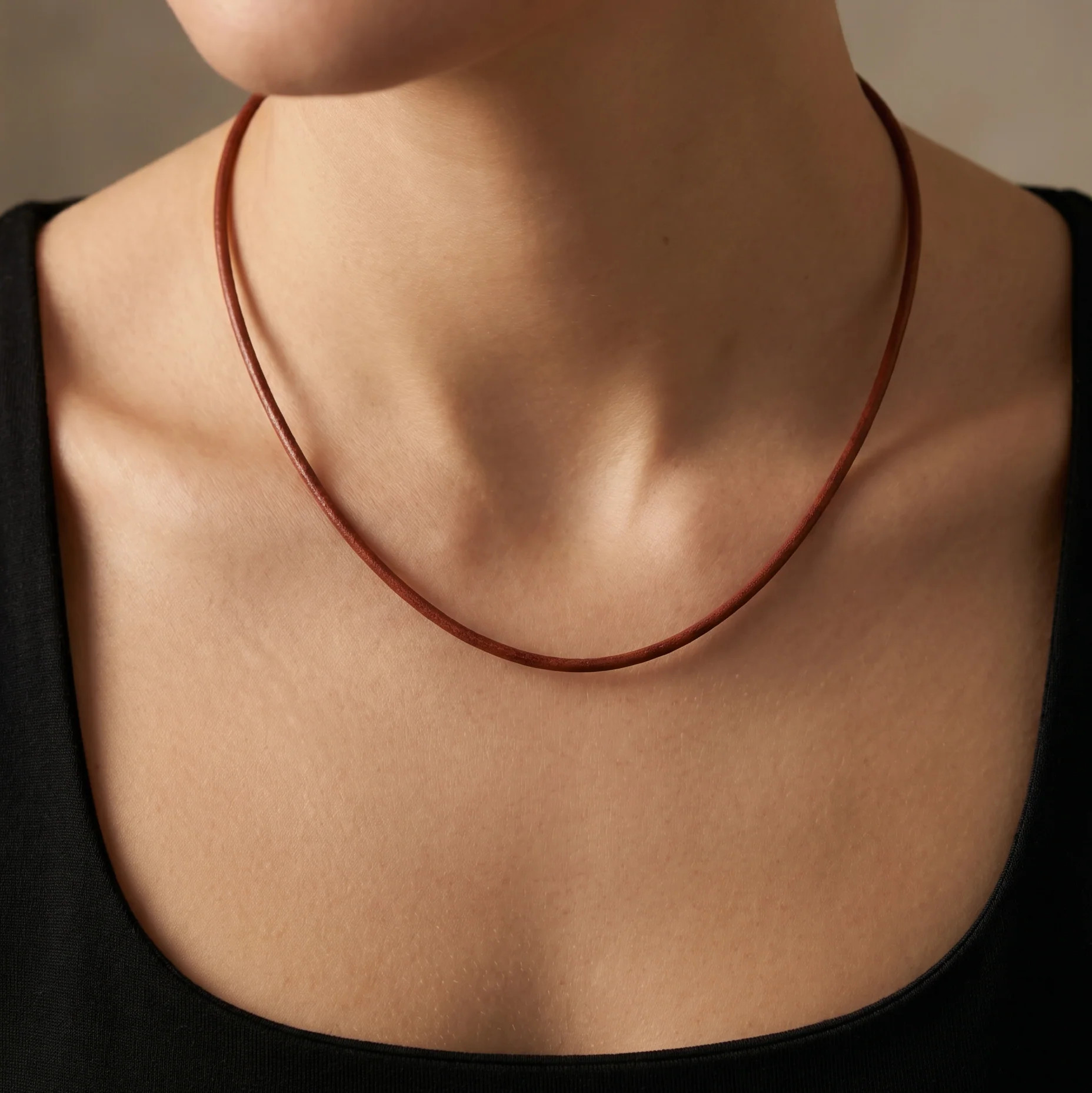 Colored Twisted Cotton Rope Necklace | Adina Eden