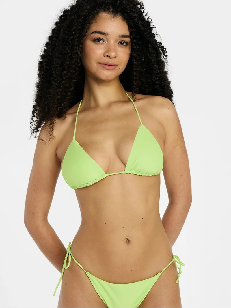 No Boundaries Triangle Bikini Top, Women\u2019s XXS-XXL | Walmart (US)