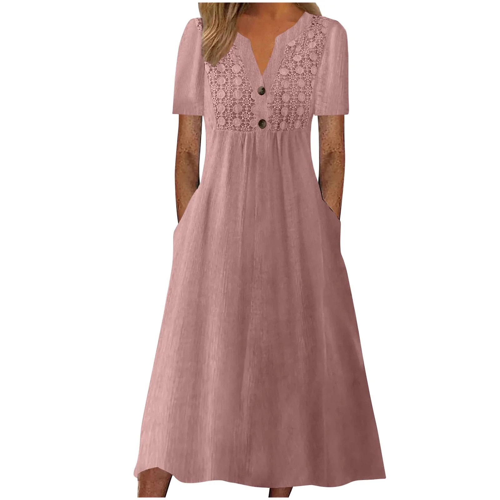 Mefallenssiah Sexy Printed Fashion Women Short Sleeve V-Neck Ladies Slim Long Dress | Walmart (CA)