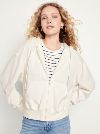 Oversized Full-Zip Hoodie for Women | Old Navy (US)