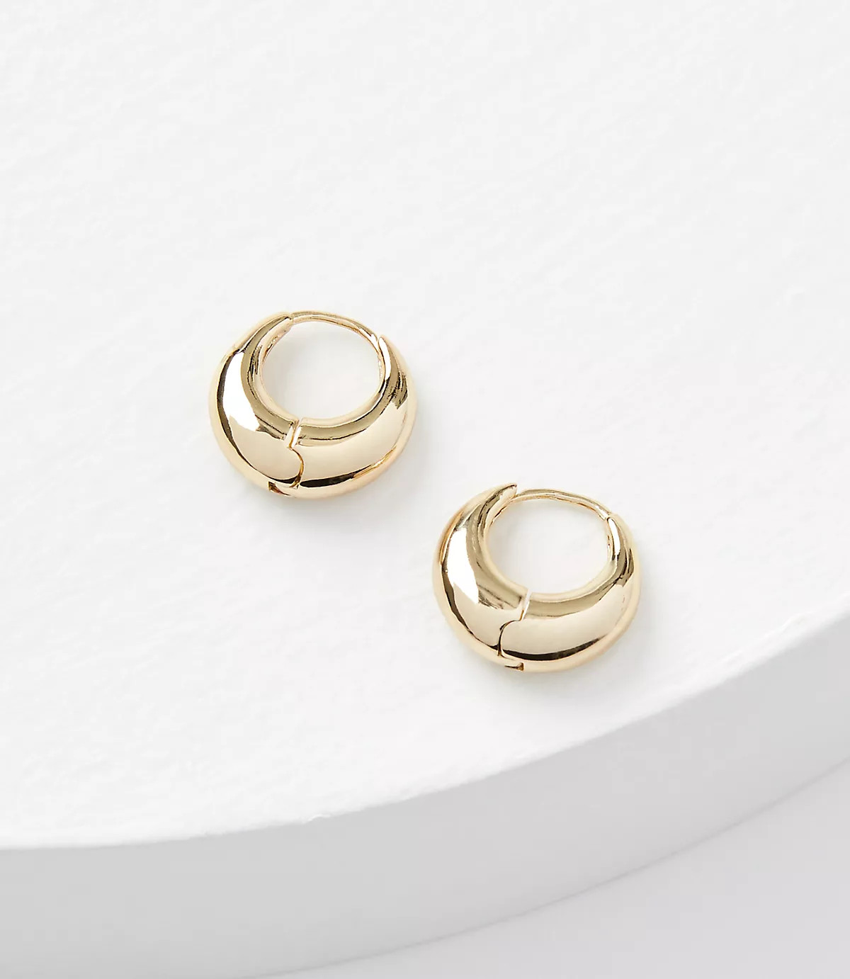 Rounded Hoop Earrings | LOFT | LOFT