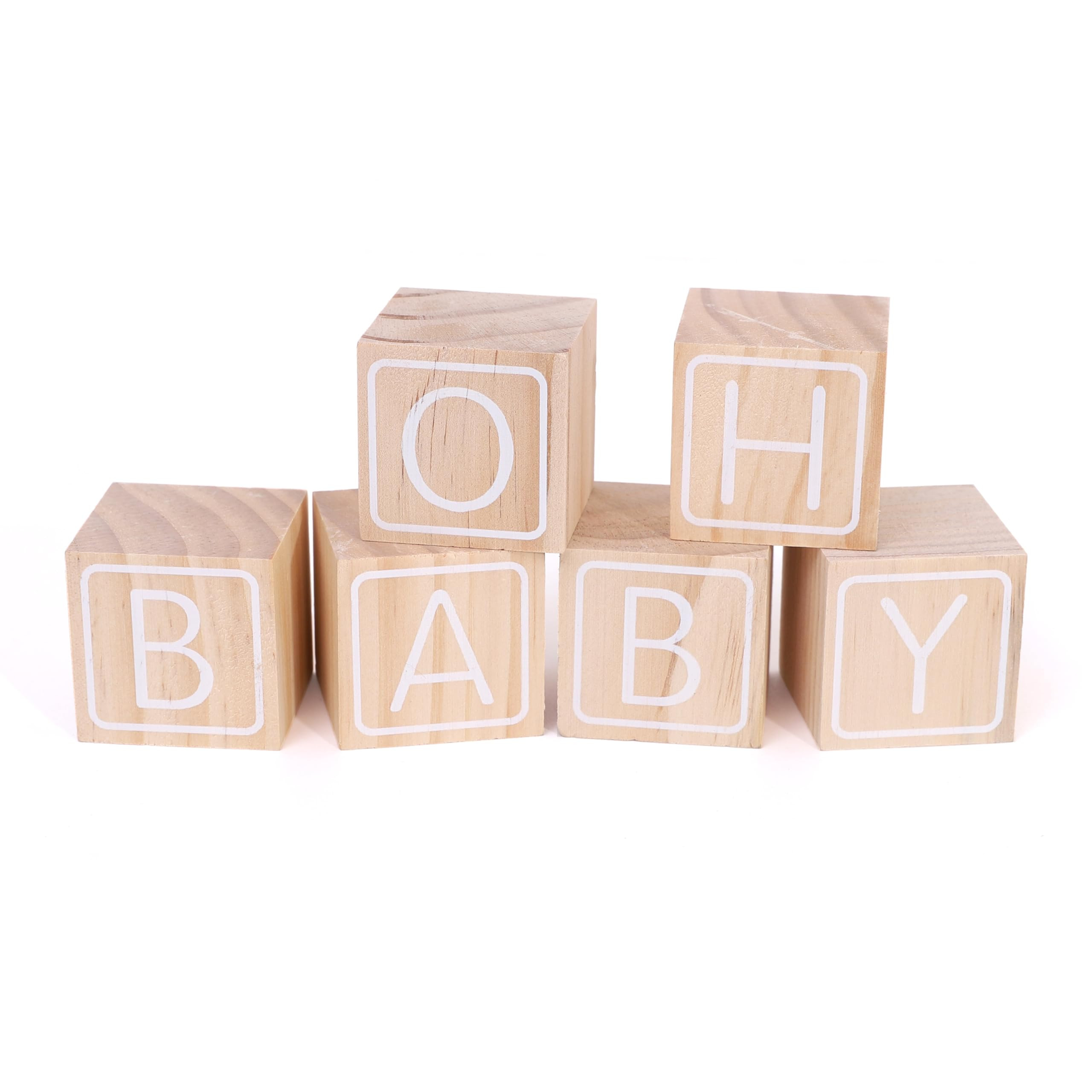 Baby Shower Wooden Block Decorations - OH BABY Sign Little Blocks, (Set of 6),for Baby Shower Par... | Amazon (US)