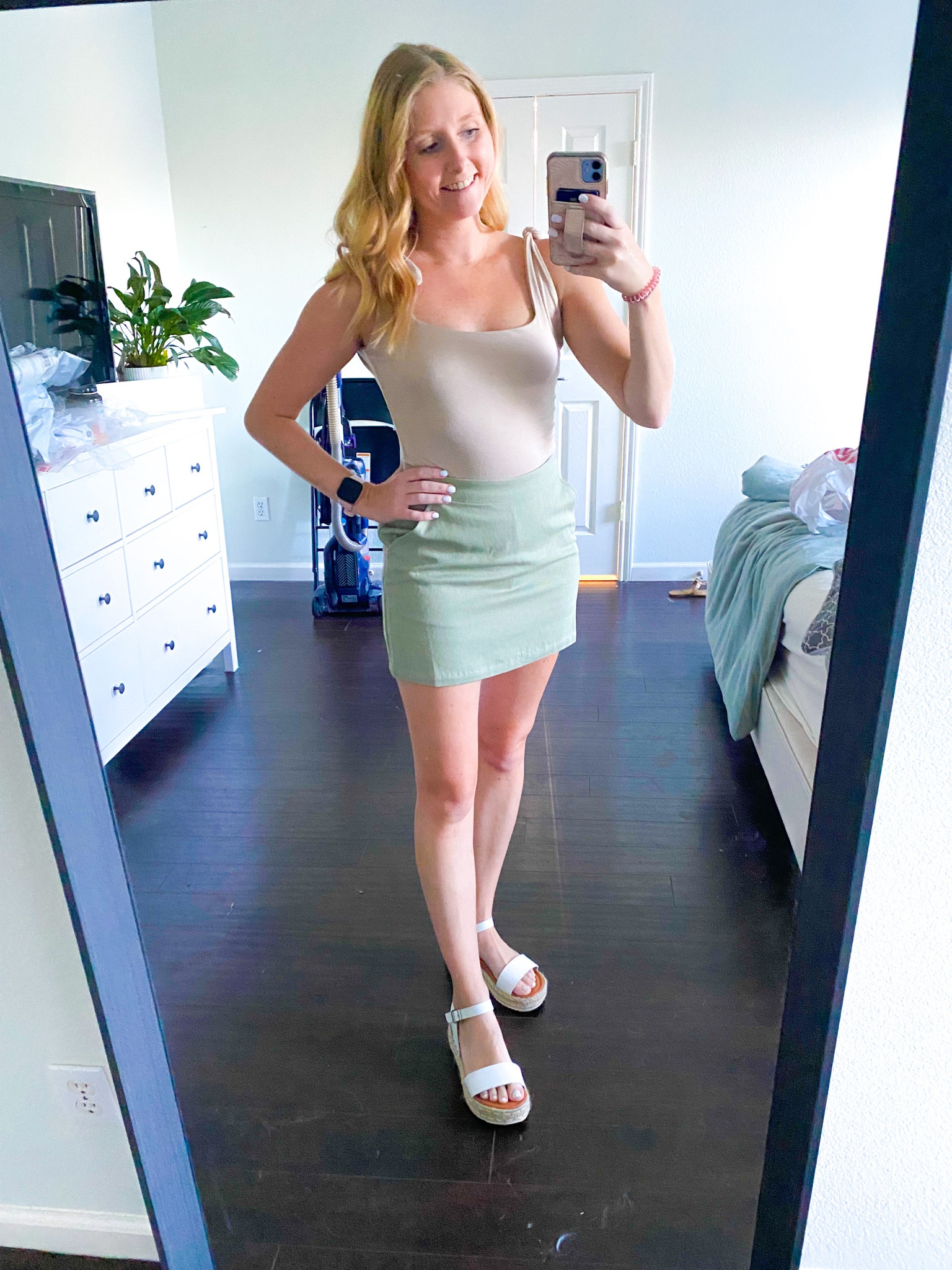 Loved this skirt so much in white I got it in sage! 

#LTKunder50 #LTKsalealert #LTKFind