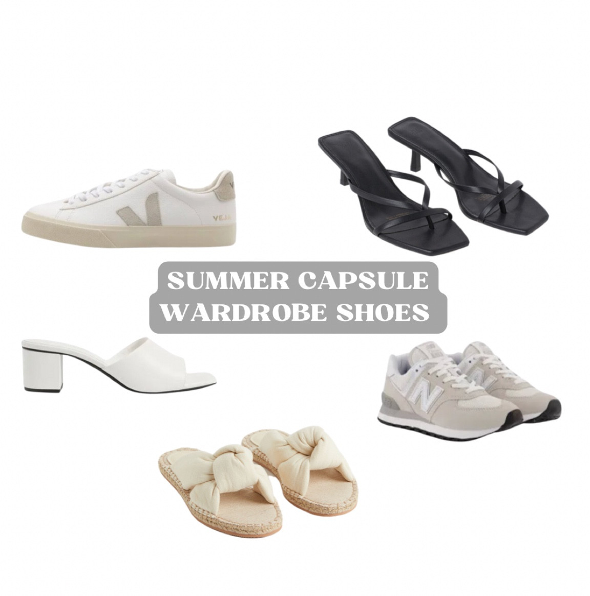 All my favorite summer capsule wardrobe shoes! These are all I wear every summer and are all so comfortable and versatile 🫶🏼🤍

#LTKstyletip #LTKSeasonal #LTKunder100