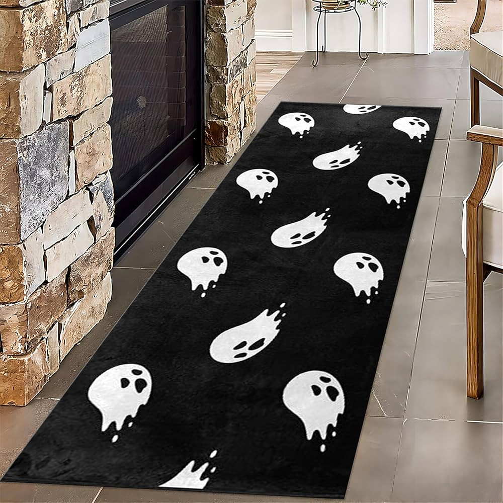 Halloween Runner Rug, Horror Ghost Rugs for Living Room, 2x7ft, Washable Soft Fade Resistant Fron... | Amazon (US)
