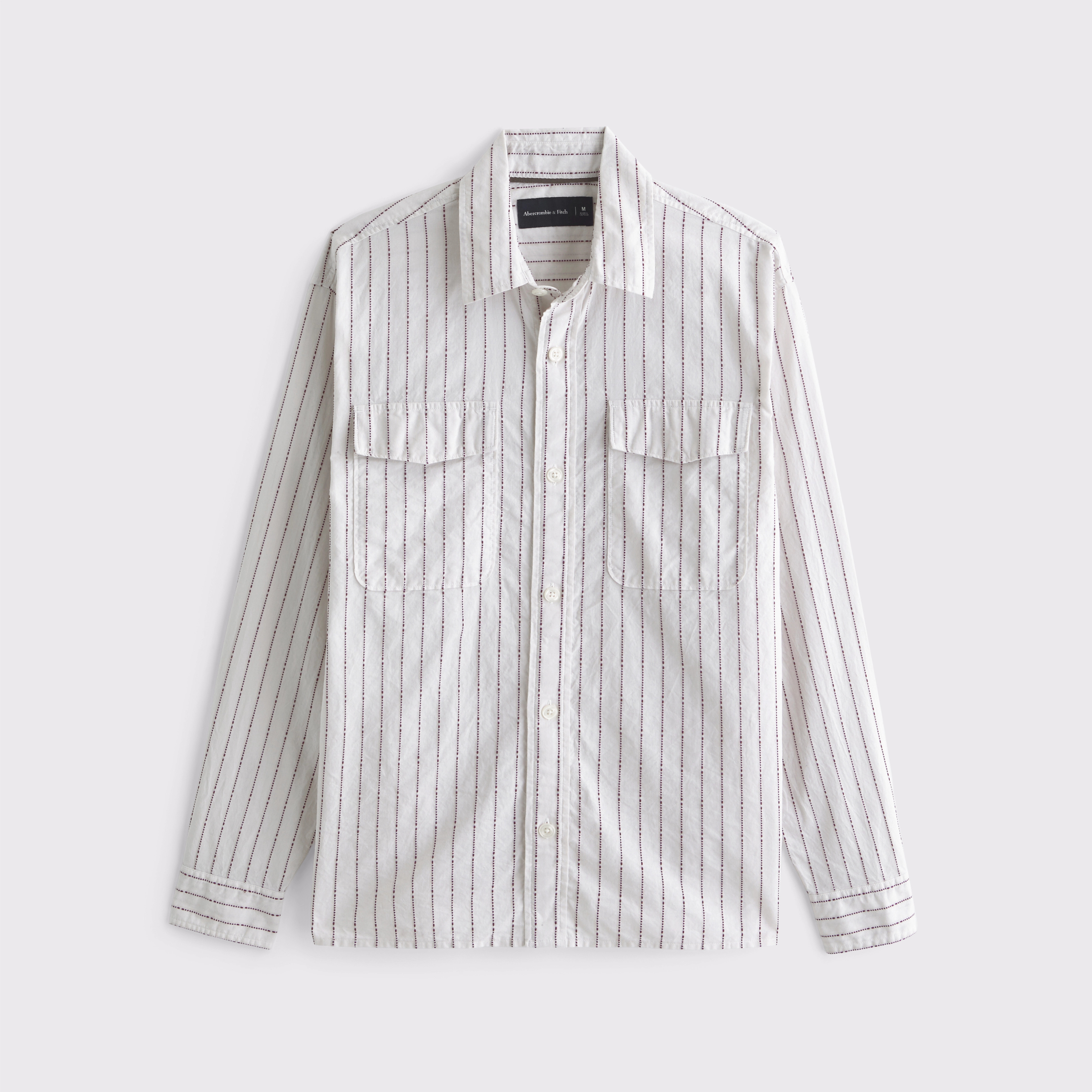 100% Cotton Button-Up Shirt | Abercrombie & Fitch (US)