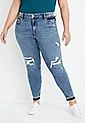 Plus Size m jeans by maurices™ Cool Comfort High Rise Ripped Jegging | Maurices