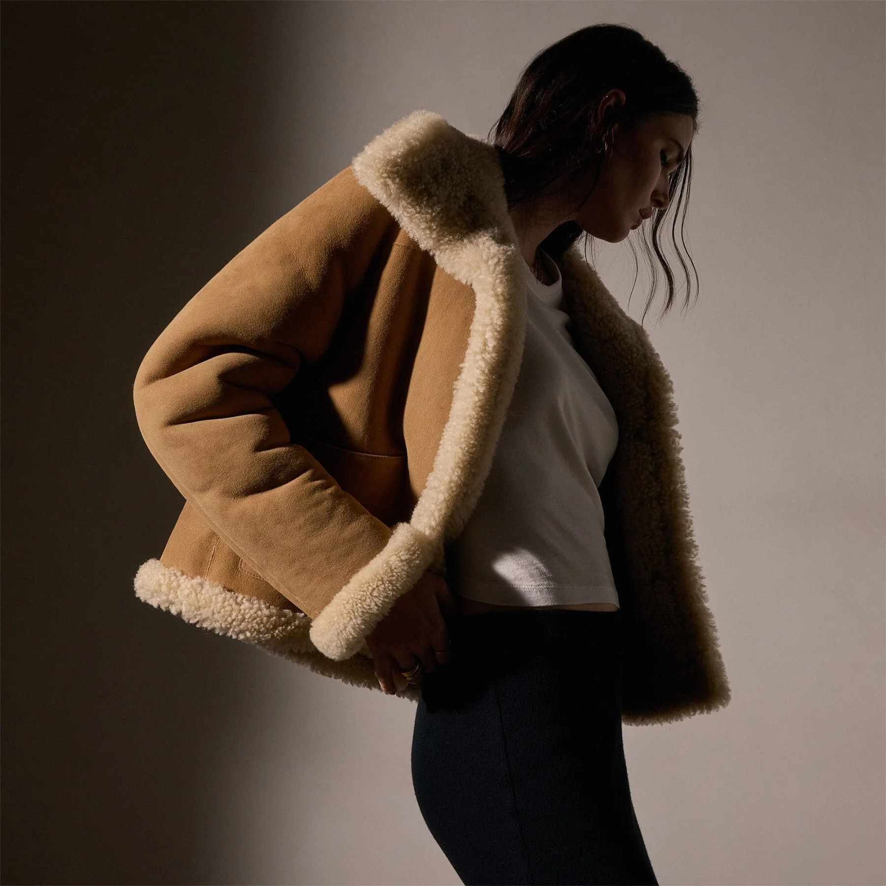 Cropped Shearling Jacket | James Perse (US)