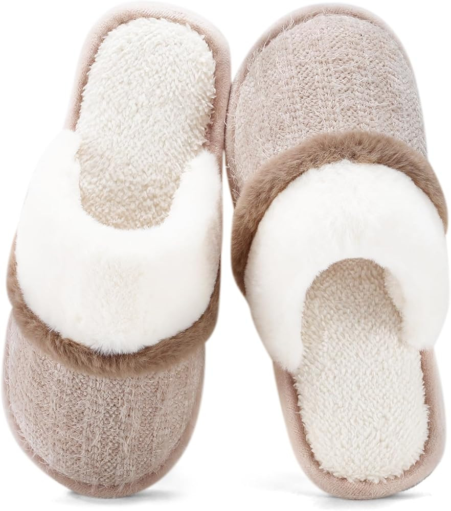 Pantuflas acogedoras para mujer, para interiores y exteriores, con suela antideslizante de espuma... | Amazon (US)