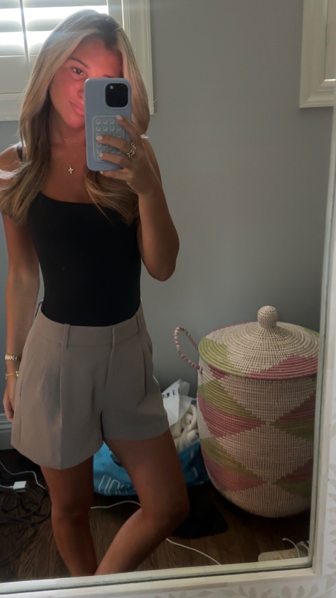 Perfect taupe mini short and bodysuit Aritzia Skims 🌾 

#LTKStyleTip #LTKU