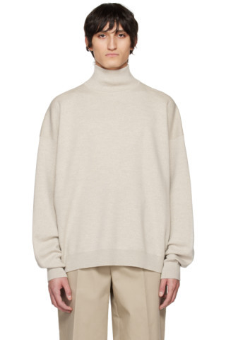 Beige Lightweight Turtleneck | SSENSE