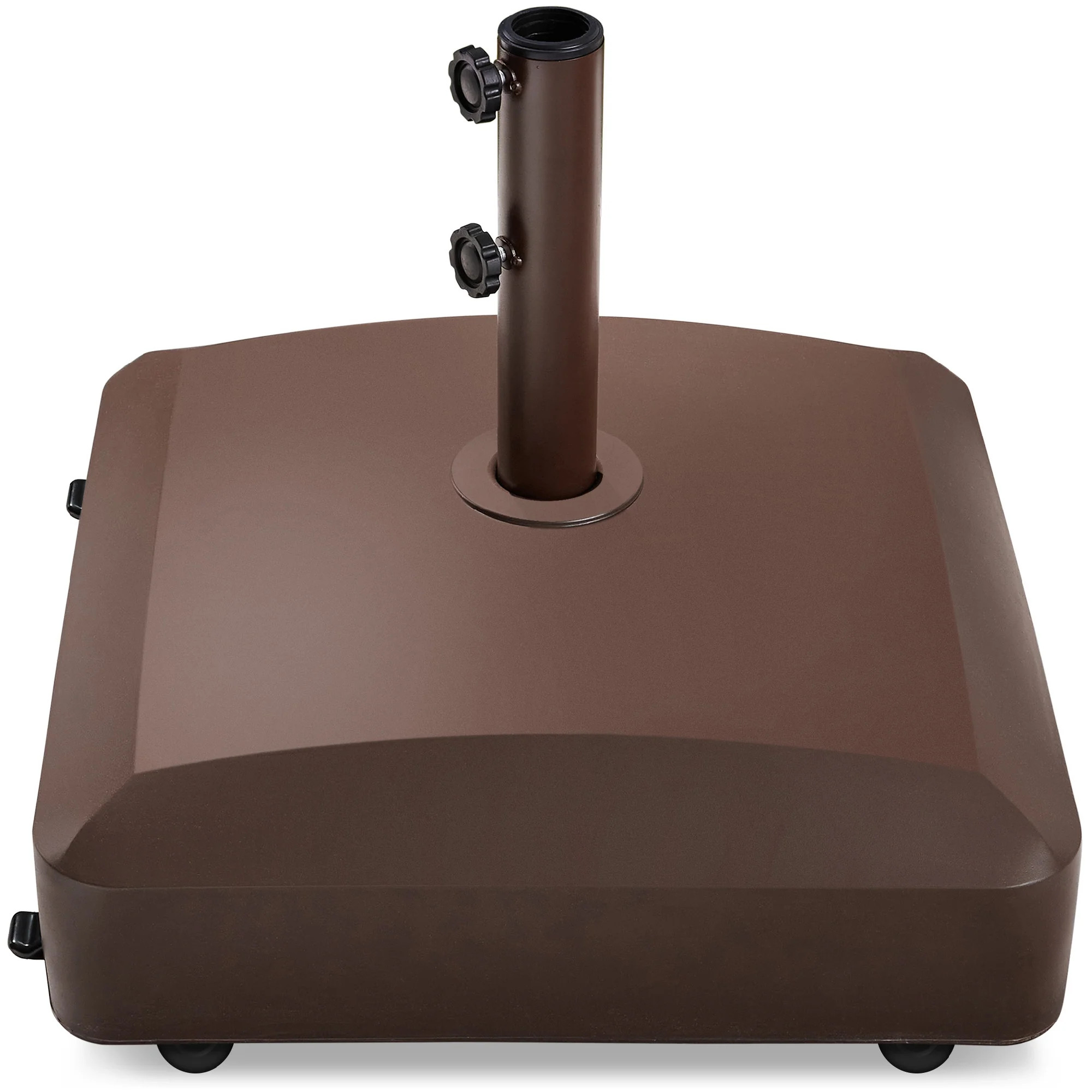 Best Choice Products Fillable Mobile Umbrella Base Heavy Duty Market Stand w/ 4 Wheels, 2 Locks, 123lb Capacity - Deep Umber | Shop Simon