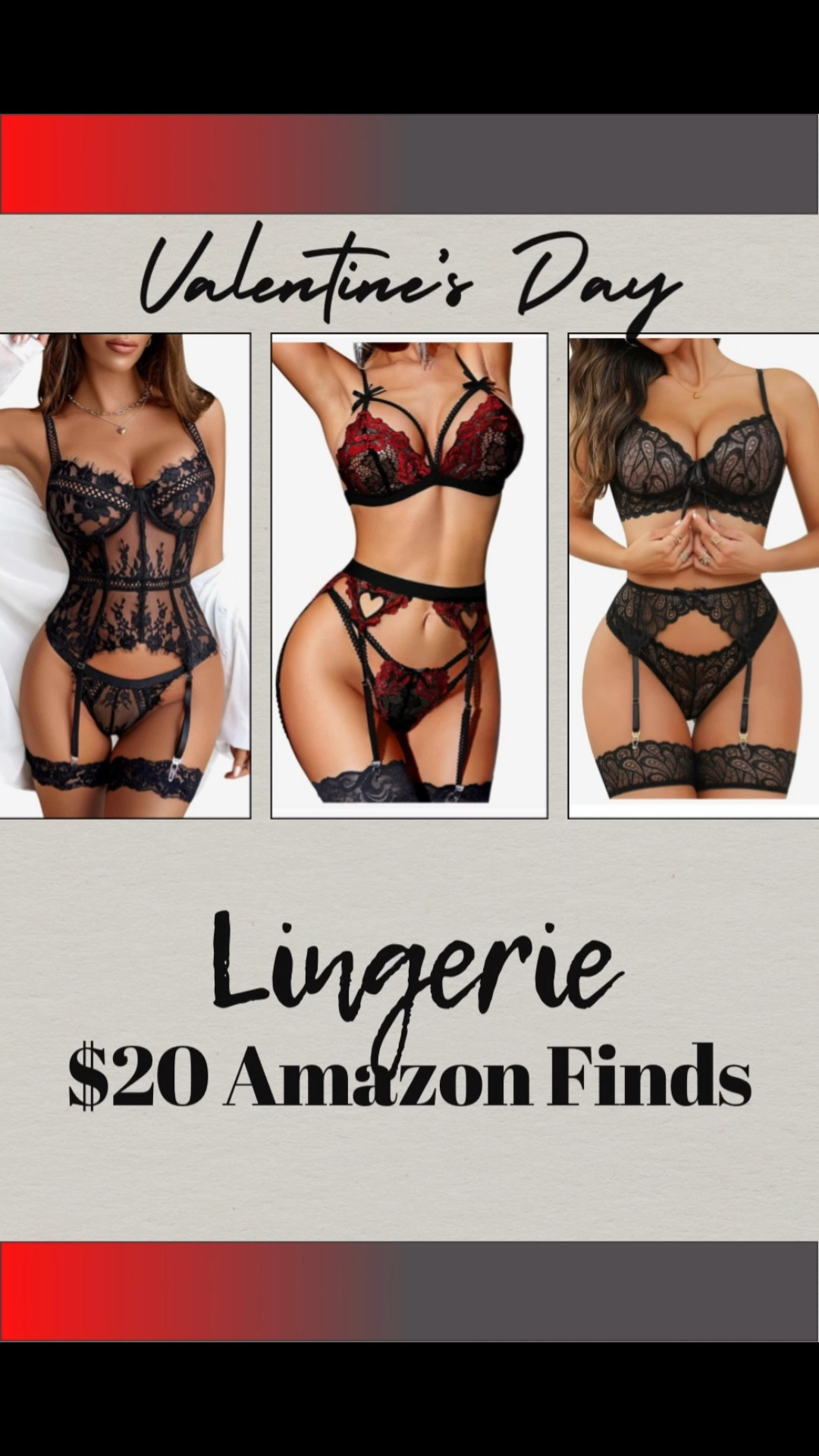 Valentine’s Day lingerie that’s cute, comfy, and affordable 💕
All of these Amazon lingerie finds are under $20 and perfect for date night, Galentine’s, or a little self-love moment.
If you’re looking for budget-friendly Valentine’s Day lingerie, these are easy wins ✨

#valentinesdayoutfitwomen #amazonlingerie #valentinesdaylingerie #affordablelingerie #ltkunder20 #datenight #datenightlooks #valentinesfashion #ltkstyle #ltkfinds #ltkfindsunder50

#LTKBeauty #LTKValentine #LTKgrwm