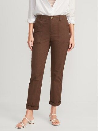 High-Waisted OGC Chino Cropped Workwear Pants for Women | Old Navy (US)