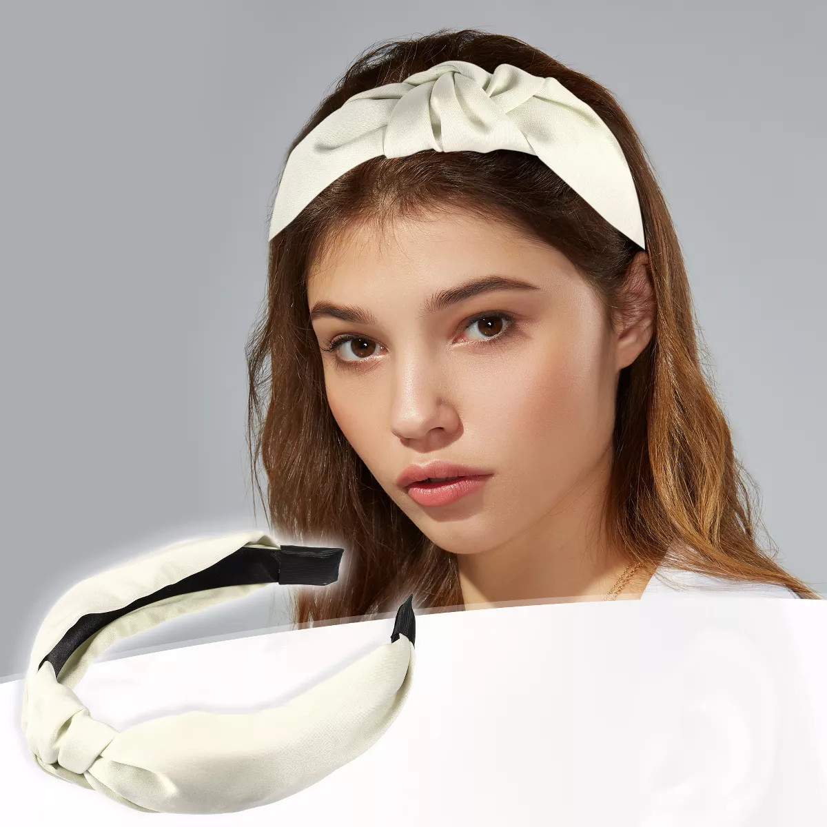 Unique Bargains Women's Satin Knotted Headband Hairband 1.2" Wide | Target