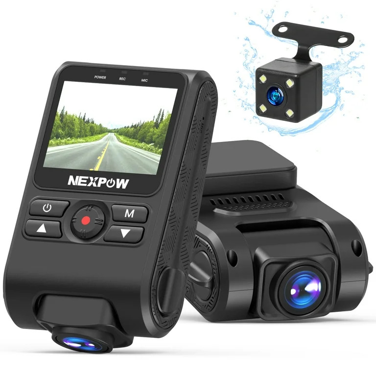 NEXPOW Dash Cam Front and Rear, 1080P Full HD Dash Camera, Car Camera with G-Sensor, Night Vision... | Walmart (US)