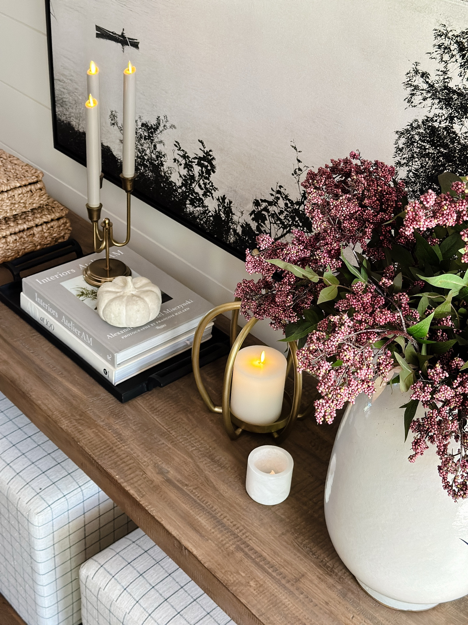 Fall console table styling

#LTKStyleTip #LTKHome #LTKSeasonal