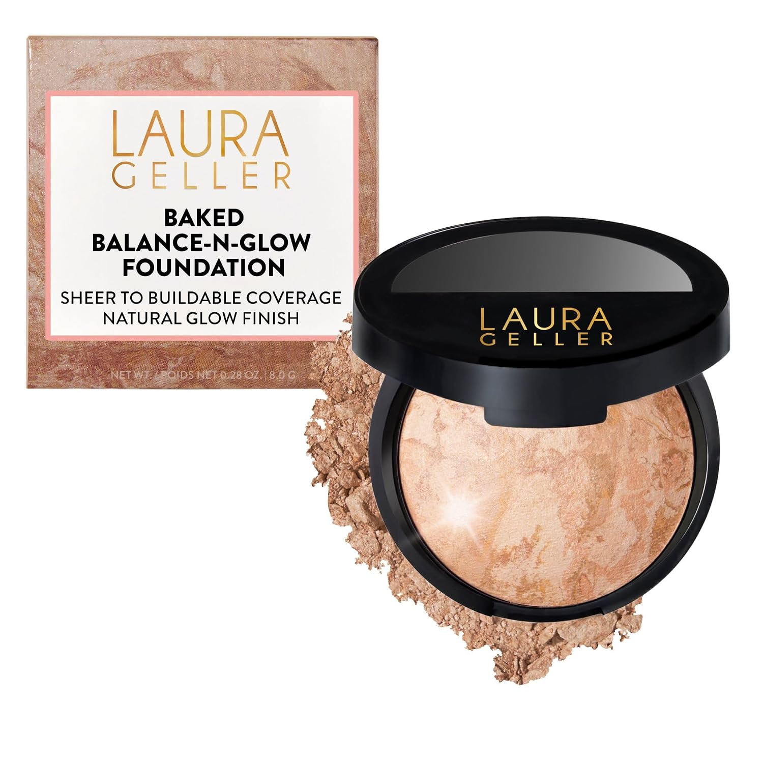 LAURA GELLER Baked Balance-N-Glow Illuminating Powder Foundation - Fair | Amazon (US)