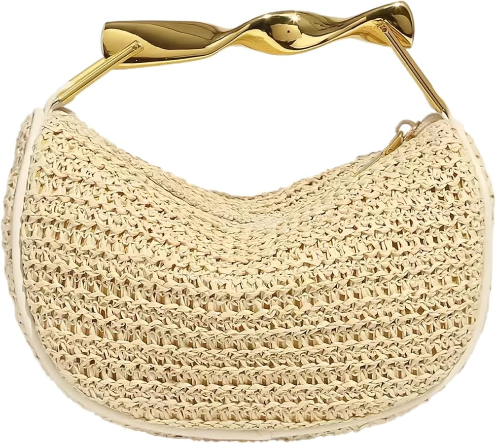 Mini Straw Clutch Purses for Women Designer Evening Handbag Woven Summer Crossbody purse Trendy S... | Amazon (US)