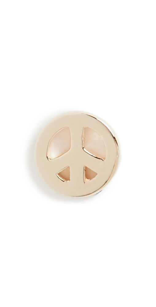 EF Collection Gold Mini Peace Single Stud | Shopbop