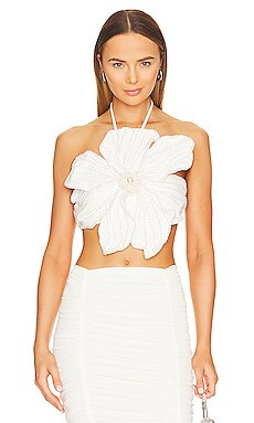 PatBO Flower Top in White from Revolve.com | Revolve Clothing (Global)