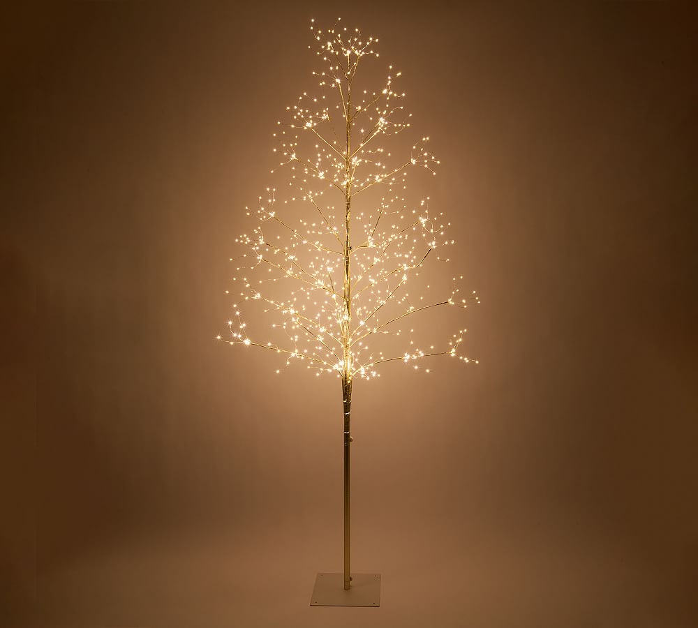 Gold Shimmer Fairy Light Trees with LED Lights | Pottery Barn (US)