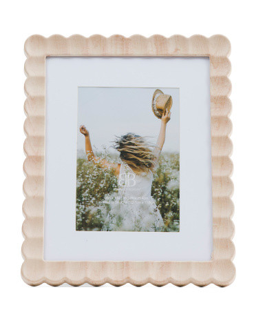 8x10 Matted 5x7 Ruffled Wood Picture Frame | TJ Maxx