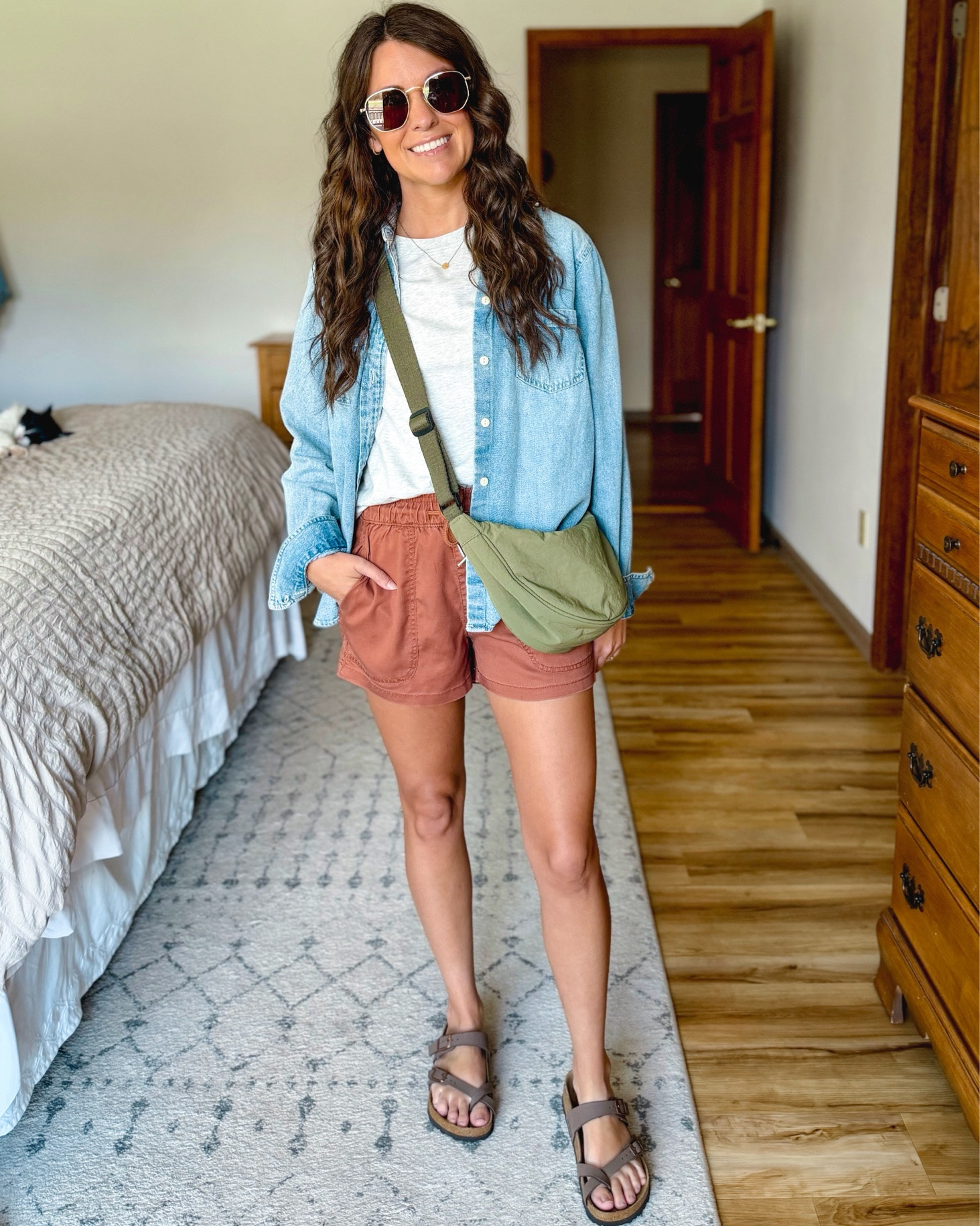 Easy mom outfit ♥️🥰

small in my tee (linked similar bc it’s selling out), xs in my shorts and my sandals are size 36. My denim shirt is size small. (Also linked a similar one I own and love!) . My bag is old out so I also linked similar!

#LTKSeasonal #LTKPetite #LTKgrwm