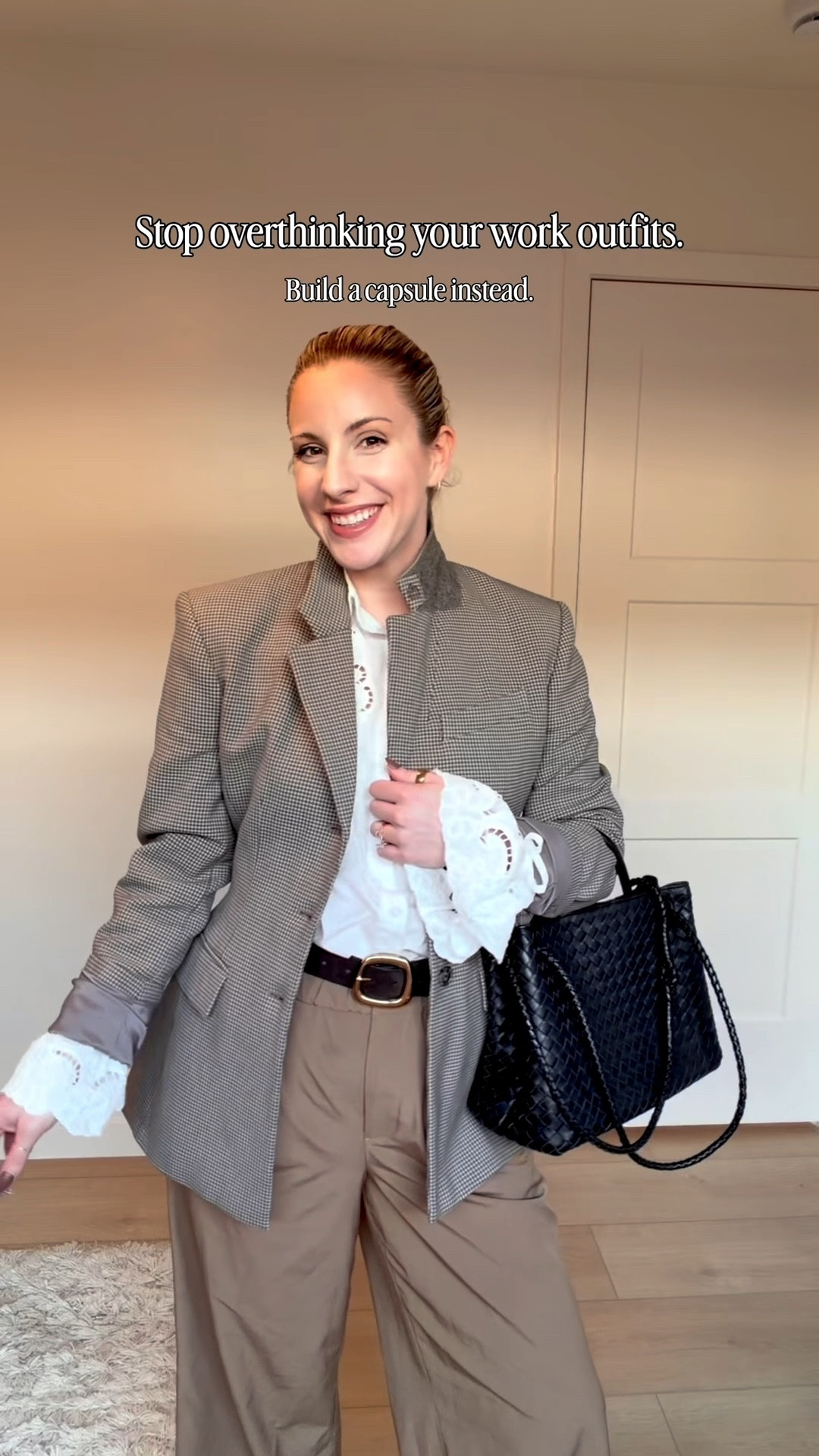 Stop overthinking your work outfits 🤍

These 5 casual chic looks all come from the same capsule wardrobe — just 10 pieces styled multiple ways.

This is my formula for getting dressed for work without decision fatigue:
• tailored layers
• elevated basics
• structured accessories
• repeatable combinations

Everything linked below ✨

Save this for your next meeting-heavy week.

#LTKSeasonal #LTKootd #LTKWorkwear