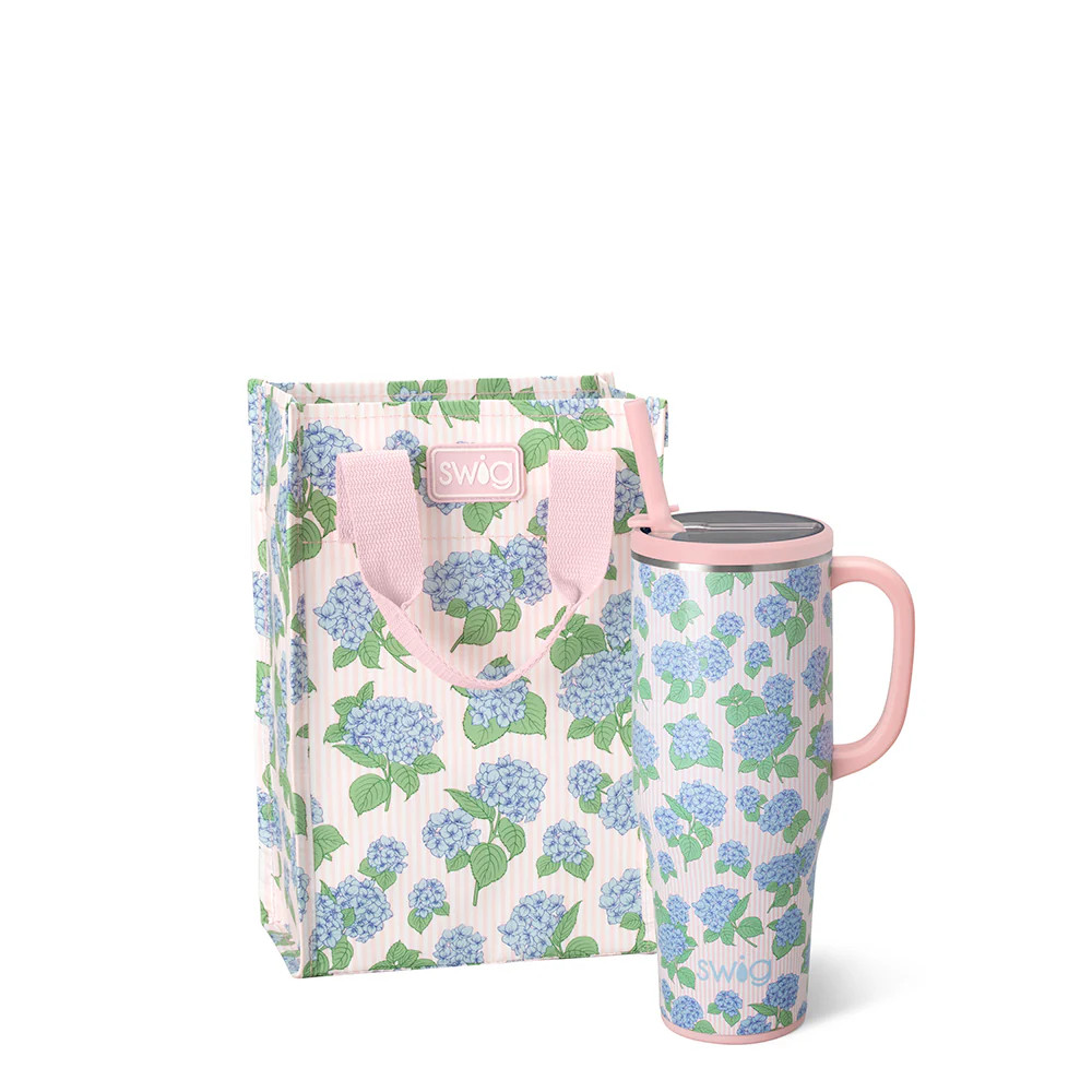 Hydrangeas Mega Mug 40oz Gift Set | Swig Life