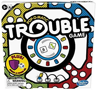 Hasbro Gaming Trouble Board Game Includes Bonus Power Die and Shield, Game for Kids Ages 5 and Up, 2 | Amazon (US)