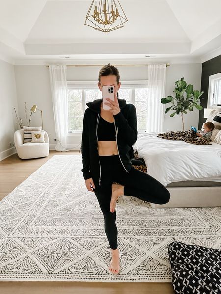 I had to start with my favorite ever leggings! I wear them for yoga and errands and all things #momlife. I have three pairs on constant rotation. I’m wearing small.

This sports bra is perfect for low intensity workouts. It comes in a pack on two for less than $15!

My hoodie is a but of a splurge, but it’s so worth it because I wear it more than is socially acceptable. Lol. I’m wearing small.

#LTKFind #LTKfit #LTKunder50