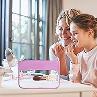 SUEBONI Makeup Bag Waterproof Cosmetic Bag Toiletry Bag,DIY Chenille Letter Travel Bag Nylon Clea... | Amazon (US)