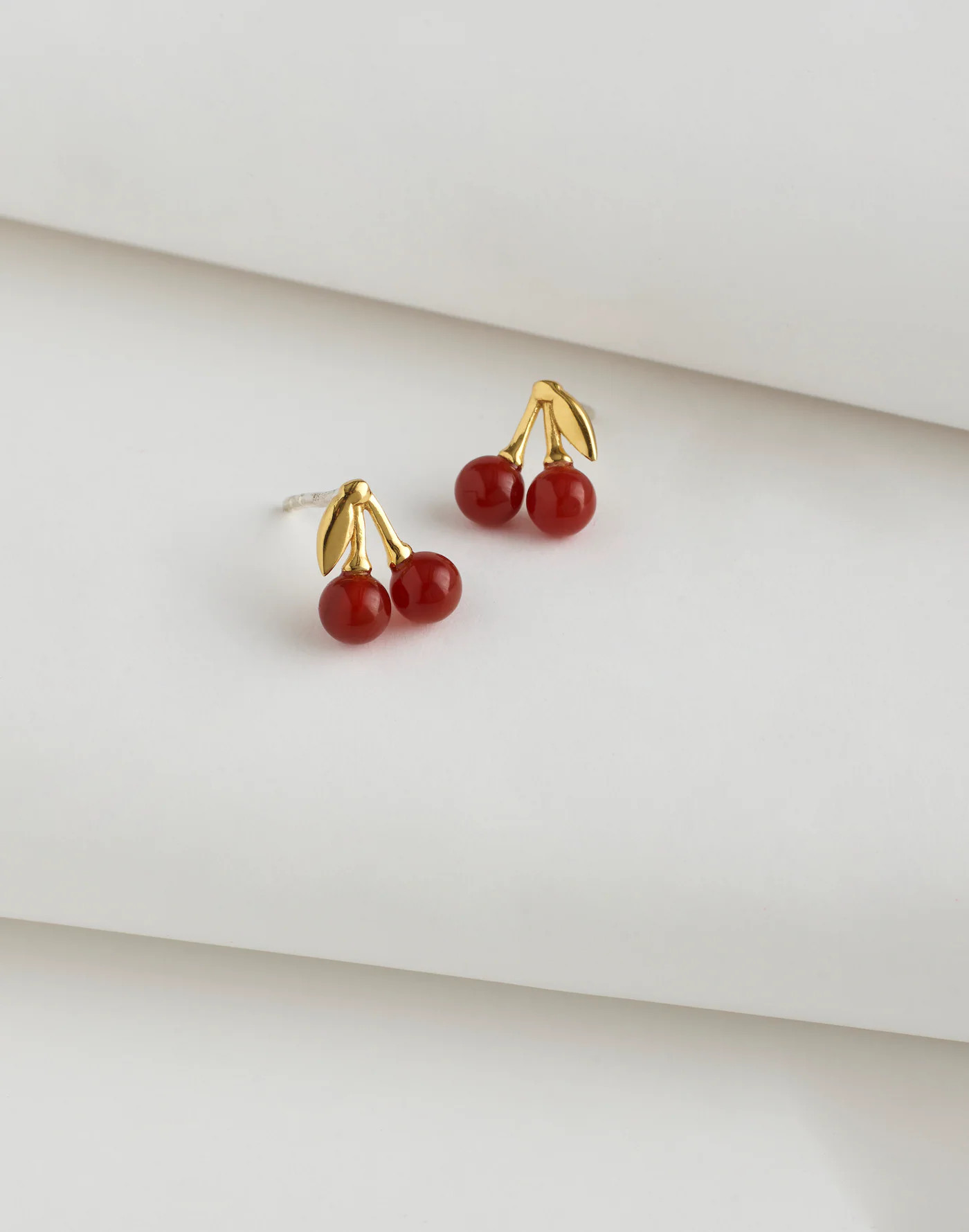 Demi-Fine Semiprecious Cherry Stud Earrings | Madewell