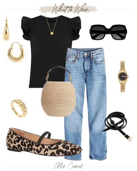 Major sale alert. Love these leopard Mary Jane flats. Ruffle tee and straight leg jeans outfit idea 

#LTKFindsUnder50 #LTKFindsUnder100 #LTKShoeCrush