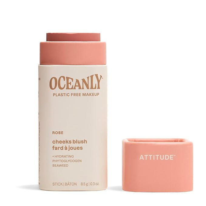 ATTITUDE Oceanly Plastic-Free Lightweight Blush Stick, Titanium Dioxide-Free, EWG Verified, Vegan... | Amazon (US)