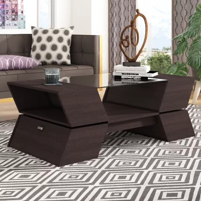 Aliaya Abstract Coffee Table with Storage | Wayfair North America