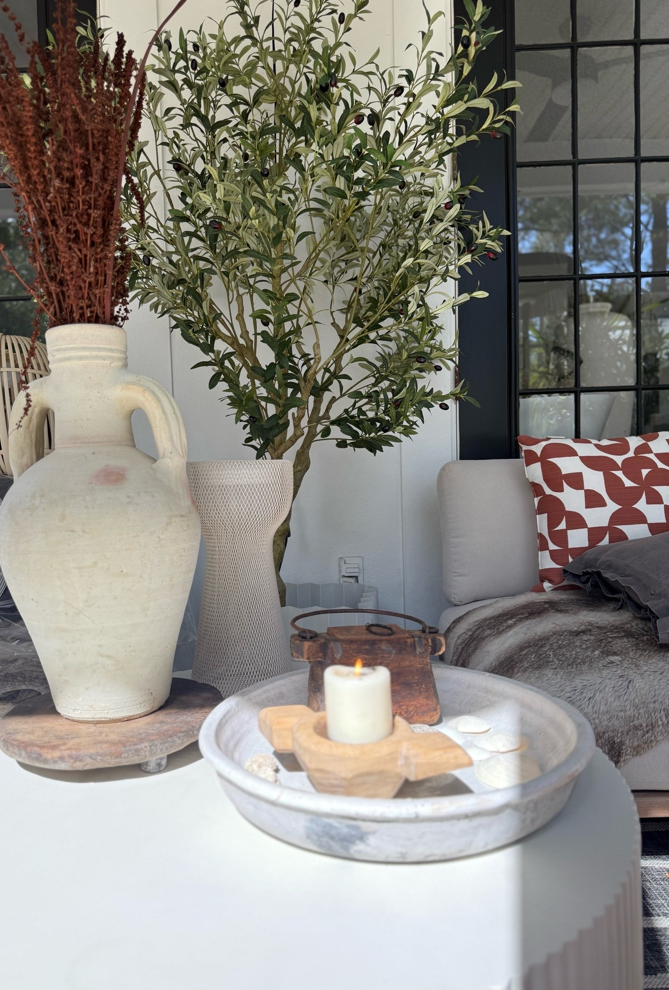 UV resistant faux Olive Tree linked here https://rstyle.me/+VNSaaq9AbIvniTazJPIM0g 

Indoor ones below! Perfect for patios…porches…gazebos or any other sunny space. 🌳

#LTKSeasonal #LTKHome #LTKSaleAlert