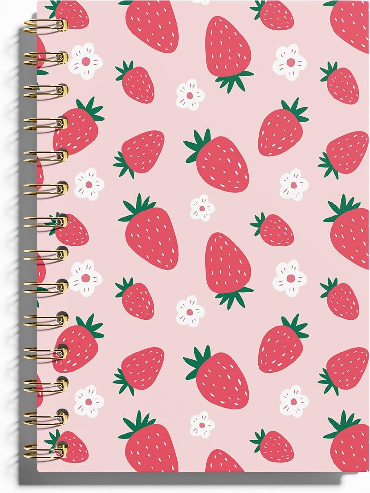 WFSM Strawberry Notebook, Pink Strawberry Journal, Strawberry Journal, Strawberry Gifts Spiral No... | Amazon (US)